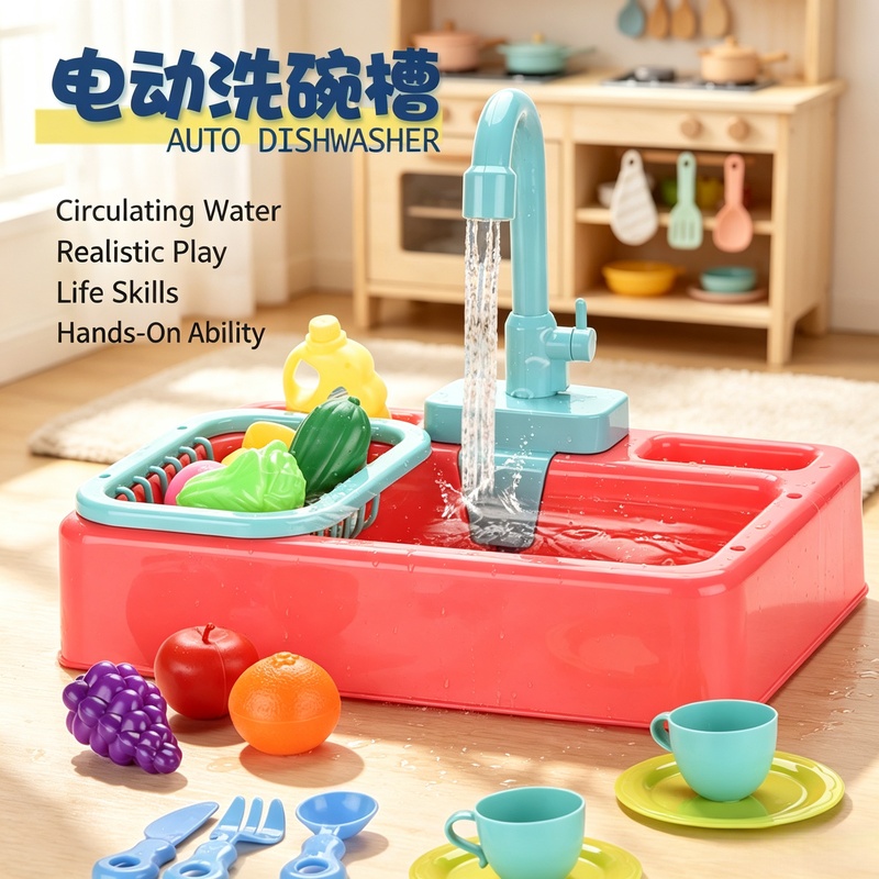 주방 장난감 플라스틱 식기 세척 싱크대 세트, 어린이  - Kids Outdoor Kitchen Accessories 리뷰 및 가격