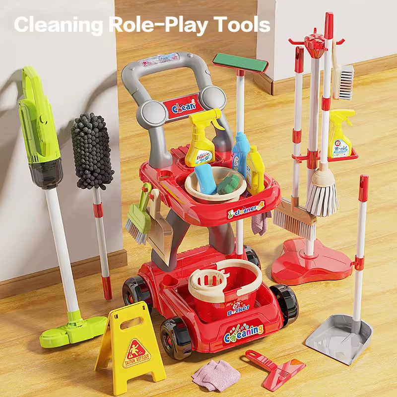 역할놀이 장난감 어린이용 청소 도구 모형 가정용 청소  - Kids Outdoor Broom 리뷰 및 가격