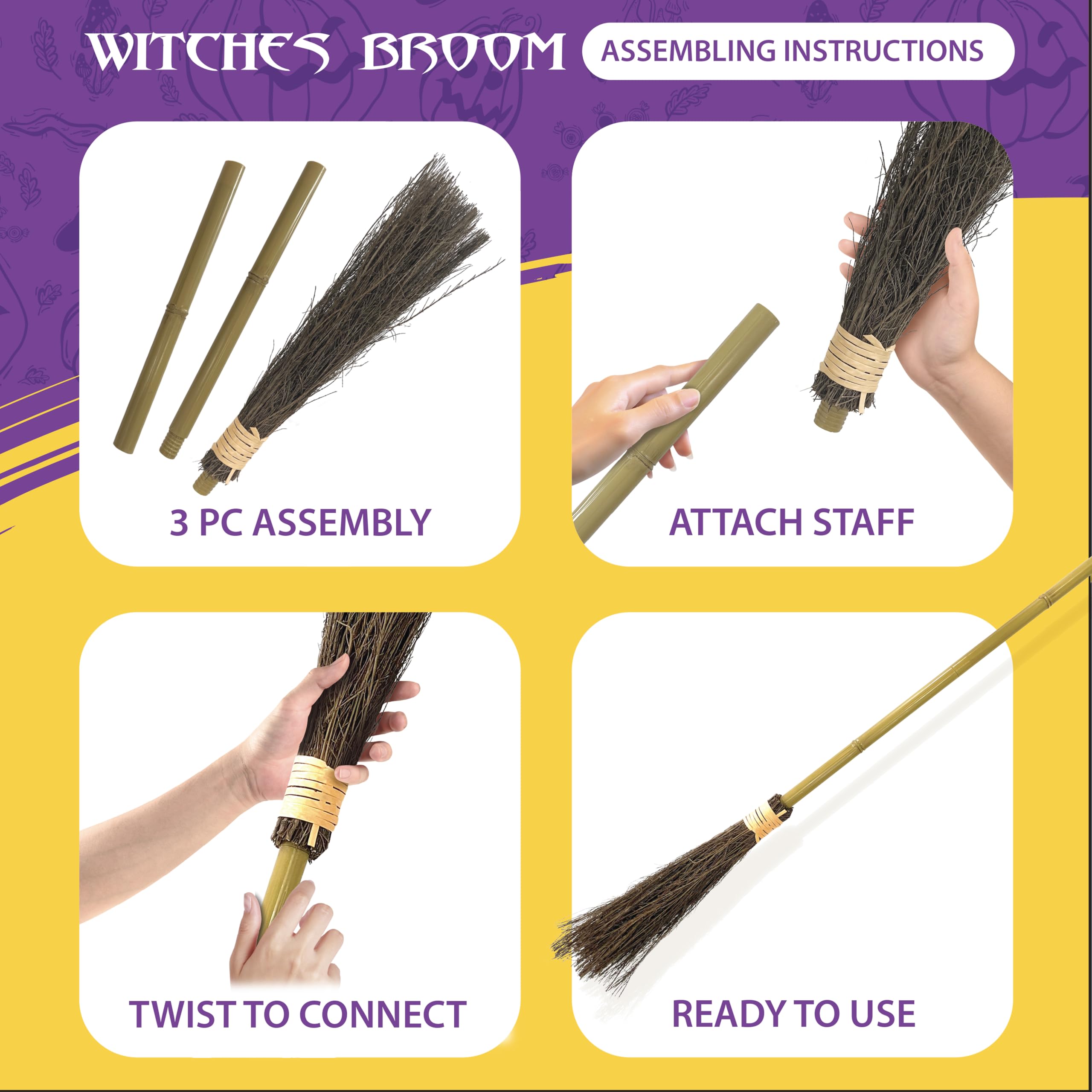 캥거루 40인치 대나무 마법 빗자루 소품 (어린이, 청 - Kids Outdoor Broom 리뷰 및 가격